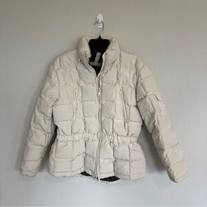 Larry Levine Women’s Off White Down Puffer Jacket Size Medium
